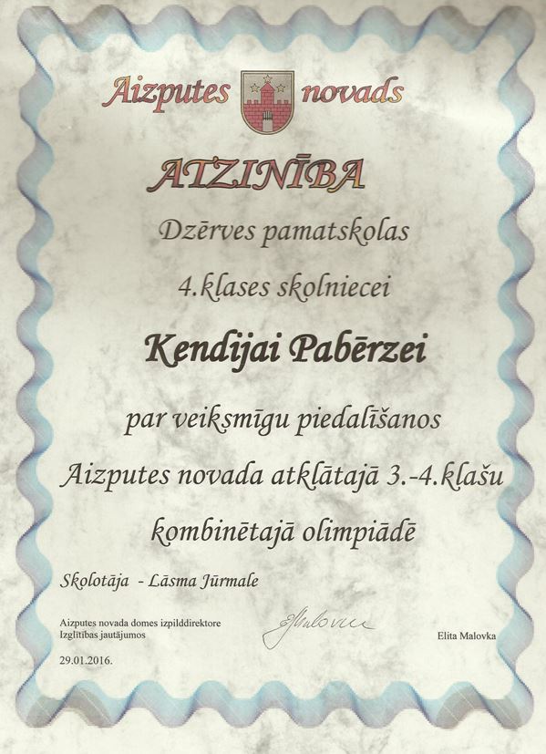 Atziniiba Kendija 2016