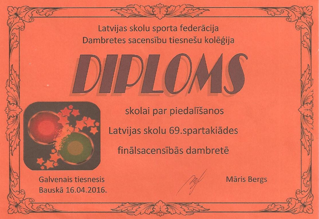 Dambrete komandai 2016