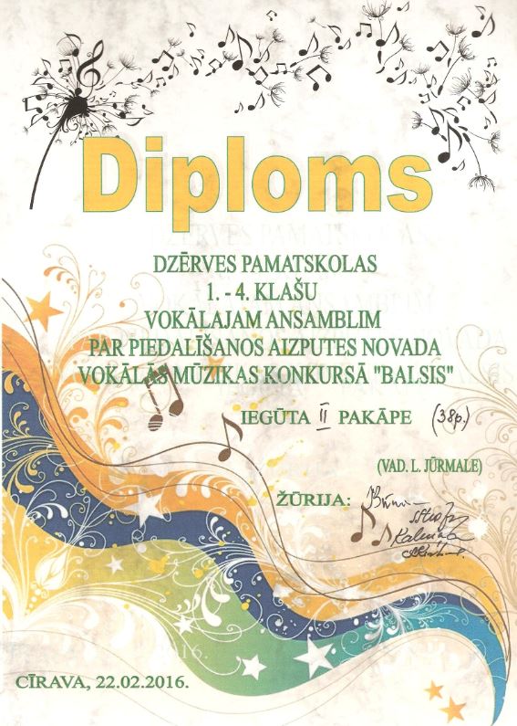 Diploms ansamblis 2016