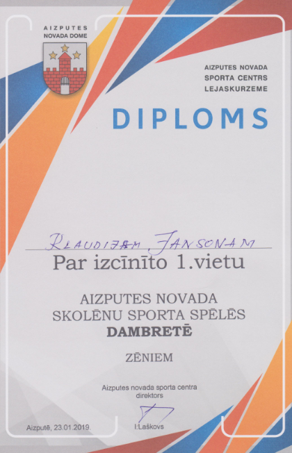 Klaudijs dabrete 1v 2019