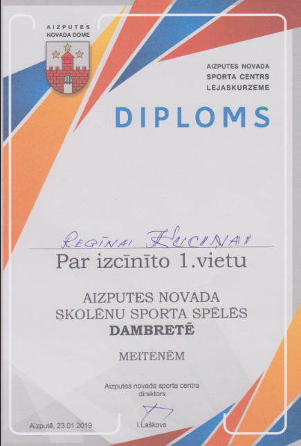 Regiina dambrete 2019 1v